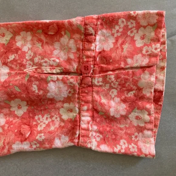 Emma James 3/4 Sleeve Pink Floral Print Button Up Blouse - lightweight Size 12 - Picture 3 of 8